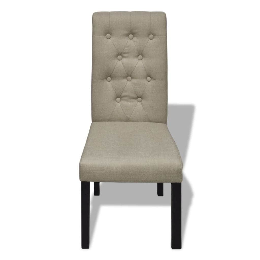 Dining Chairs 4 pcs Beige Fabric