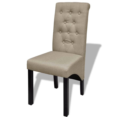 Dining Chairs 4 pcs Beige Fabric