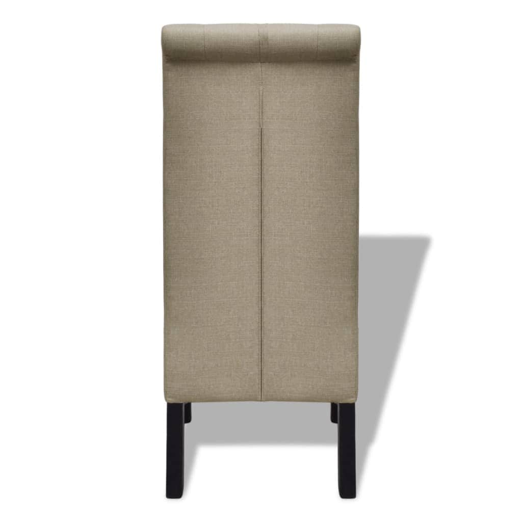 Dining Chairs 4 pcs Beige Fabric