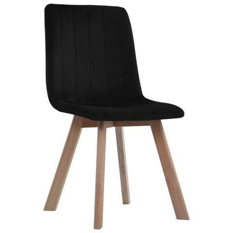 Dining Chairs 4 pcs Black Velvet