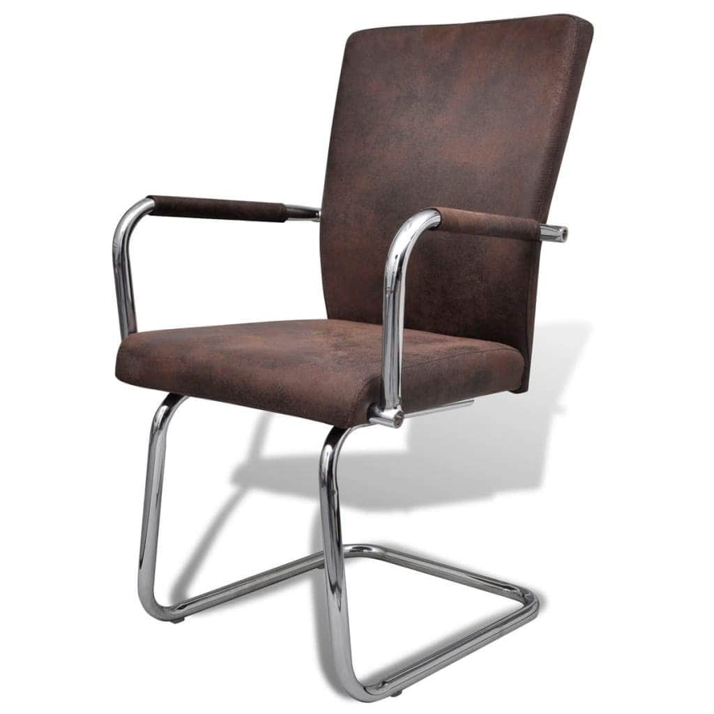 Dining Chairs 4 pcs faux Leather -Brown