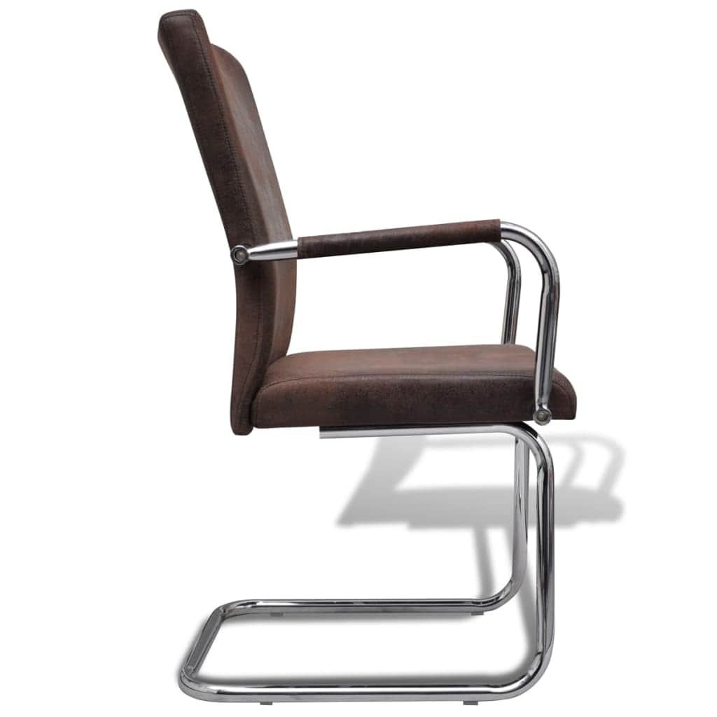 Dining Chairs 4 pcs faux Leather -Brown