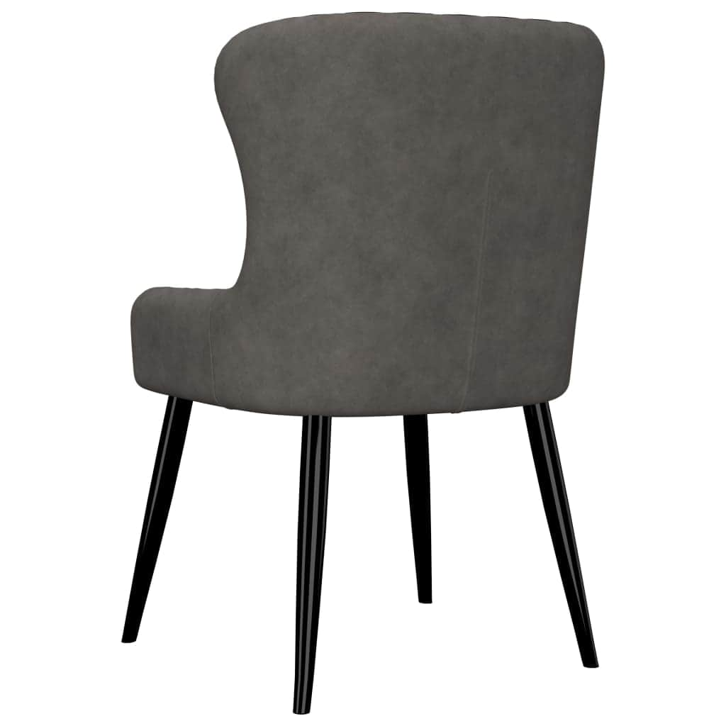 Dining Chairs 4 pcs Grey Velvet