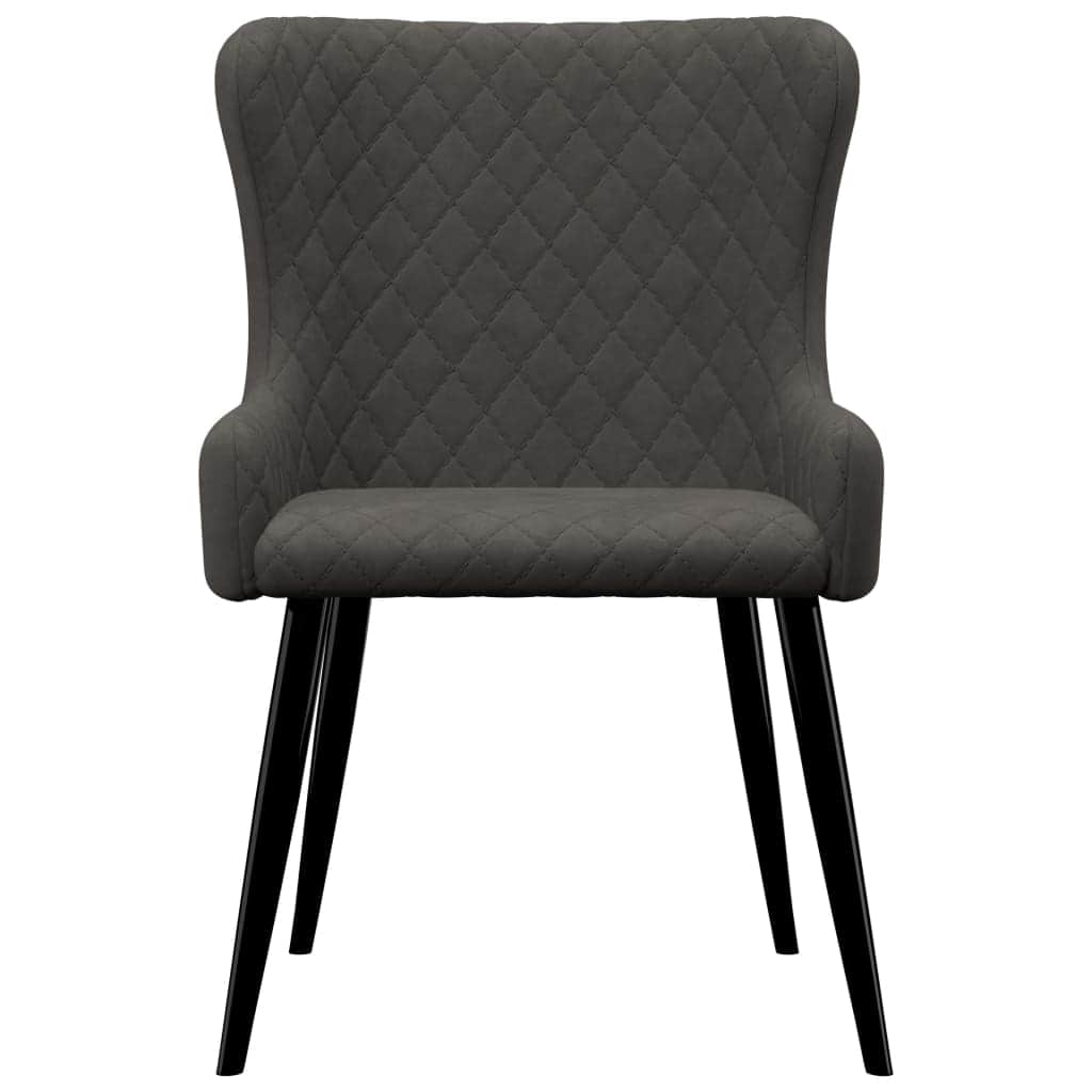 Dining Chairs 4 pcs Grey Velvet