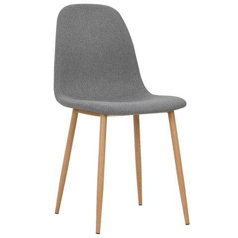 Dining Chairs 4 pcs Light Grey Fabric