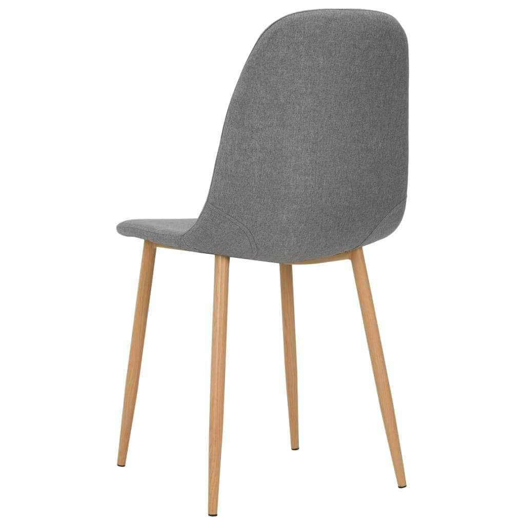 Dining Chairs 4 pcs Light Grey Fabric