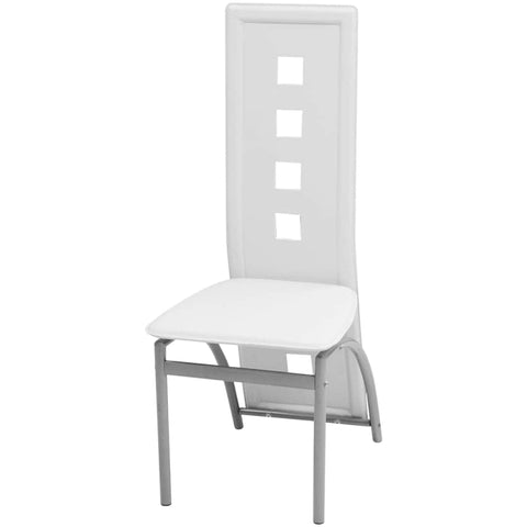 Dining Chairs 4 pcs White Faux Leather