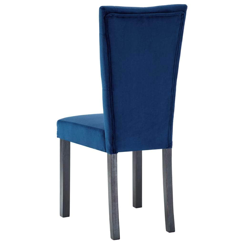 Dining Chairs 6 pcs Dark Blue Velvet