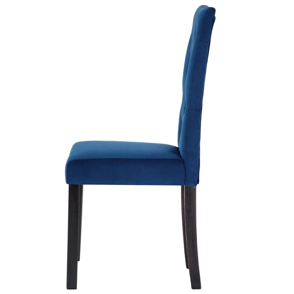 Dining Chairs 6 pcs Dark Blue Velvet