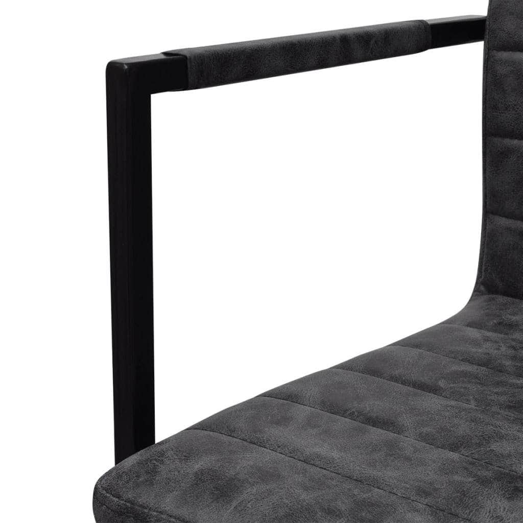 Dining Chairs 6 pcs faux Leather, Black