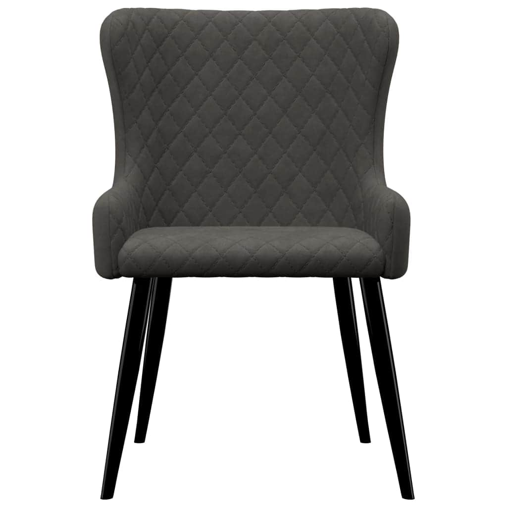 Dining Chairs 6 pcs Grey Velvet