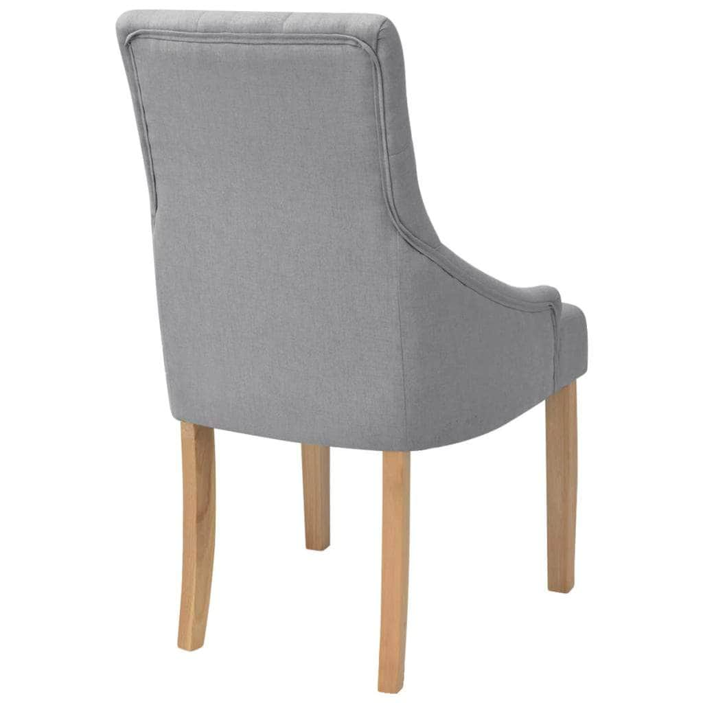 Dining Chairs 6 pcs Light Grey Fabric