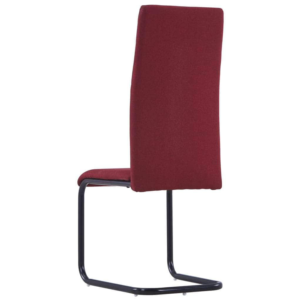 Dining Chairs 6 pcs Wine Fabric