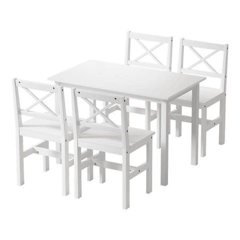 Dining Chairs And Table Dining Set 4 Cafe Chairs Set Of 5 4 Seater White