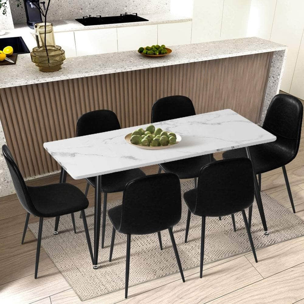 Dining Chairs Kitchen Accent Chair Lounge Room PU Leather