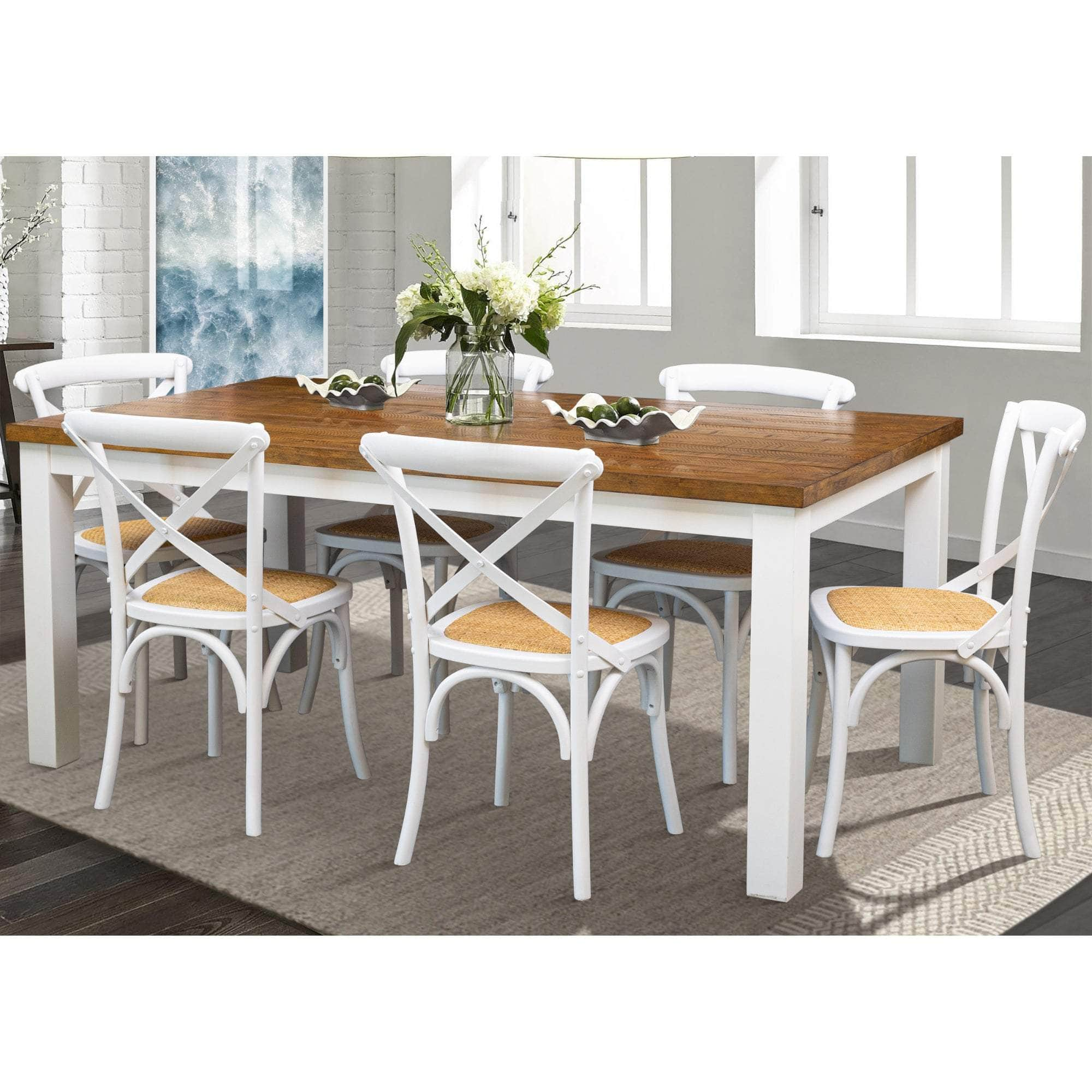 Dining Table 180Cm Solid Acacia Wood Home Dinner Furniture