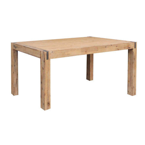 Dining Table 210Cm Large Size With Solid Acacia Wooden Base In Oak