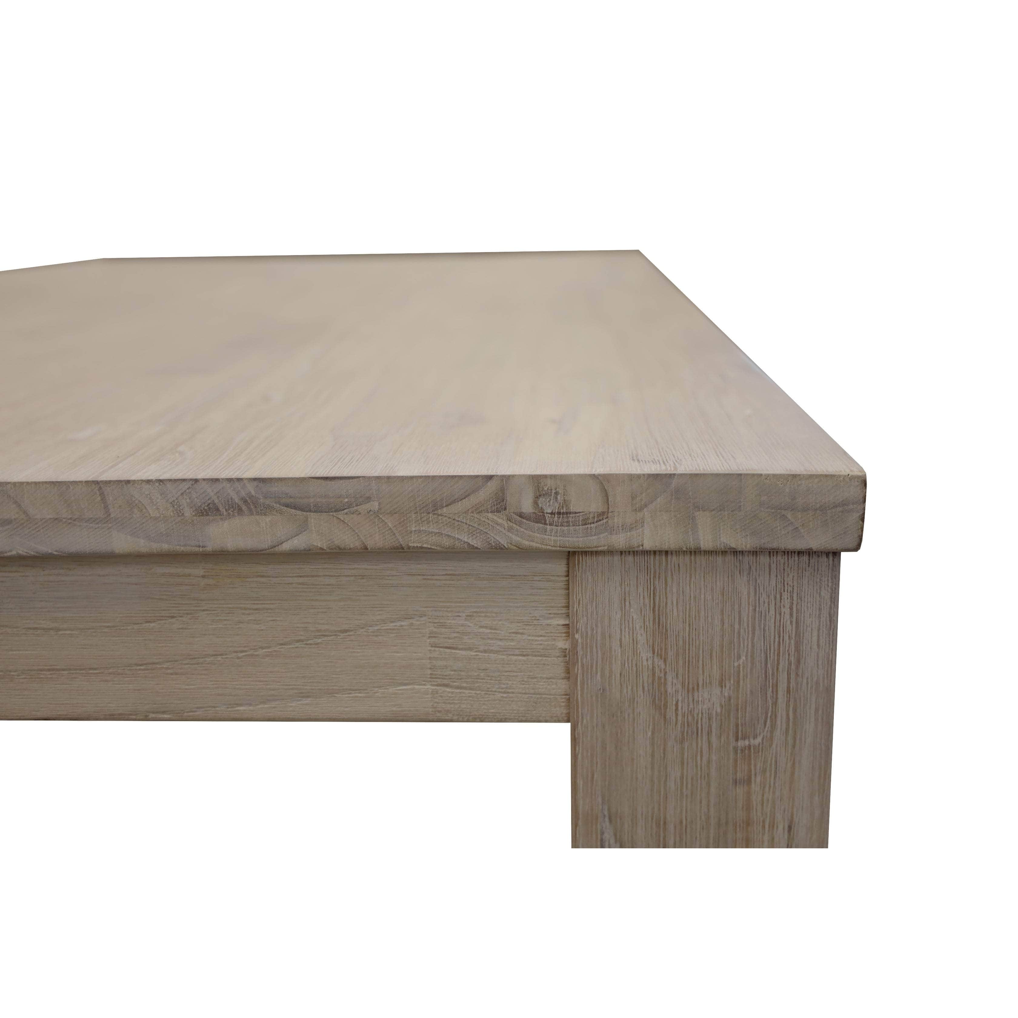 Dining Table 225Cm Solid Mt Ash Wood Home Dinner Furniture - White