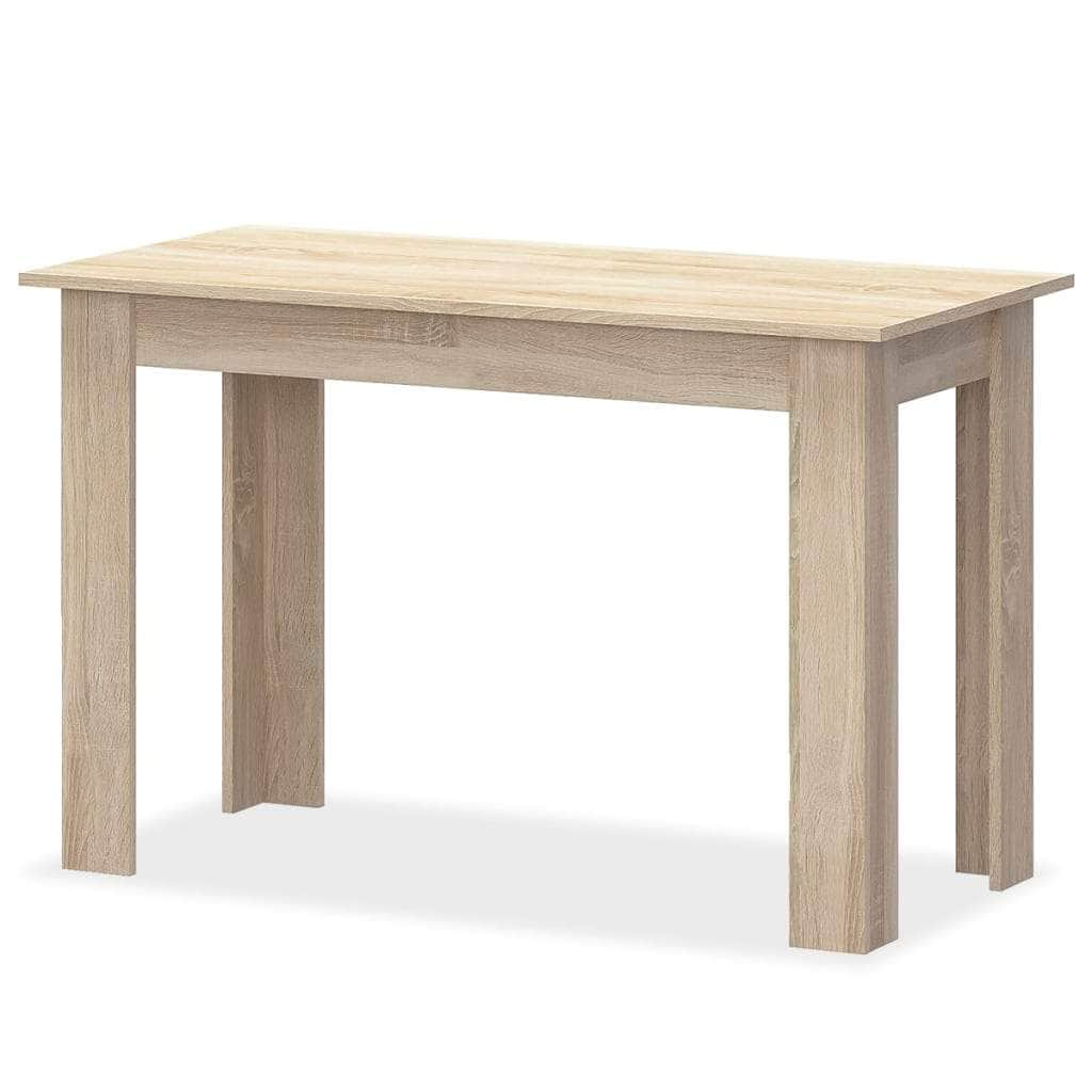 Dining Table and Benches 3 Pieces Chipboard Oak