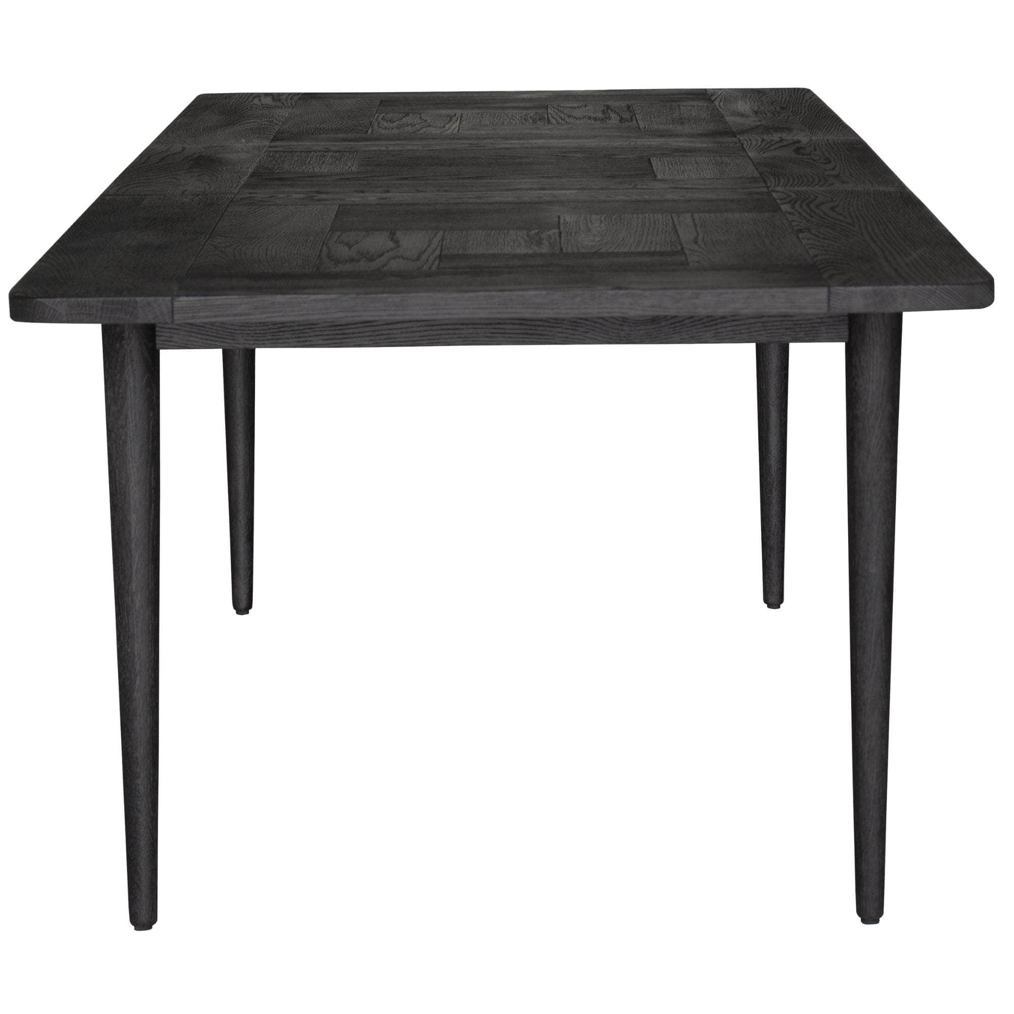 Dining Table Extendable 170-230Cm Solid Oak Wood Furniture - Black