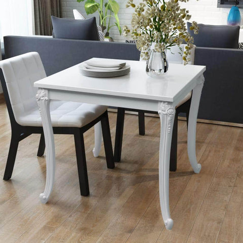 Dining Table High Gloss, White