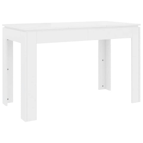 Dining Table High Gloss  White Chipboard