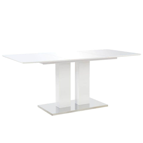 Dining Table High Gloss White MDF