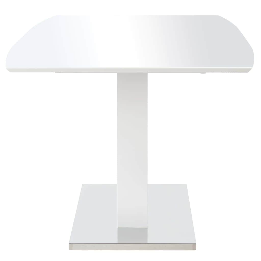 Dining Table High Gloss White MDF