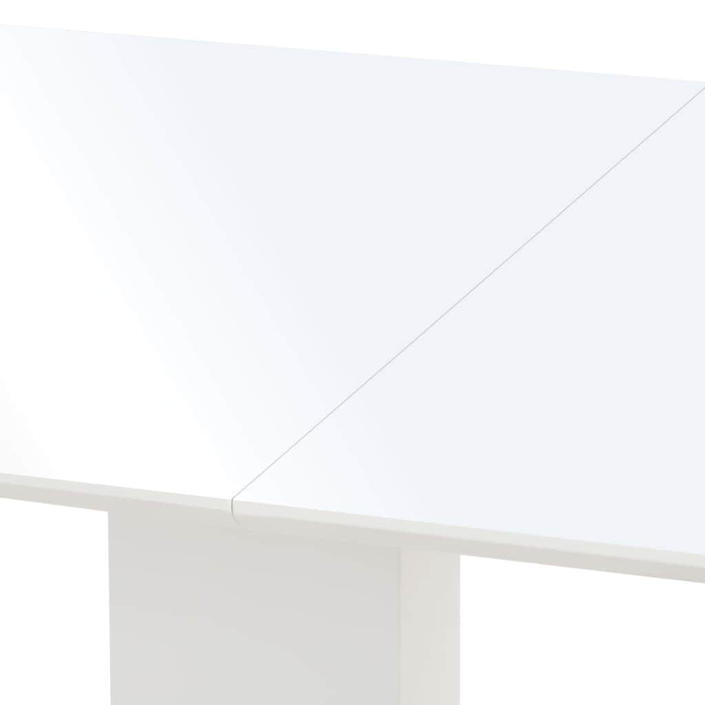 Dining Table High Gloss White MDF