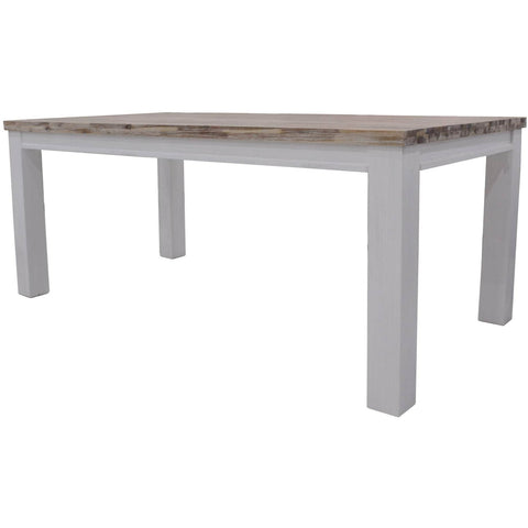 Dining Table Solid Acacia Wood Home Dinner Furniture -White