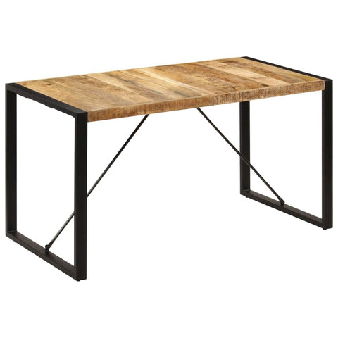 Dining Table Solid Mango Wood Brown & black