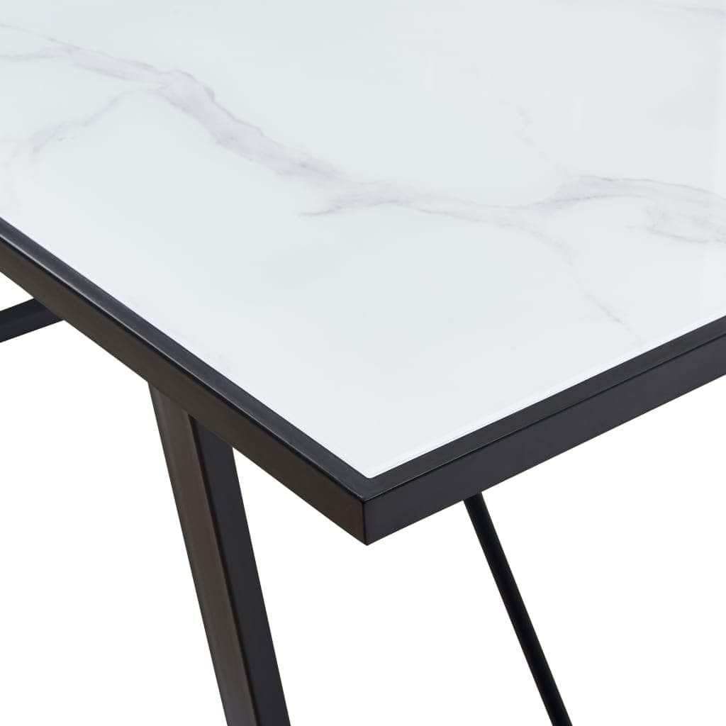 Dining Table Tempered Glass -White