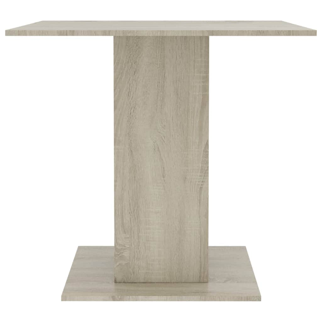 Dining Table White and Sonoma Oak Chipboard