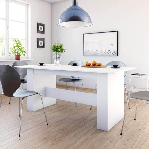 Dining Table  White Chipboard