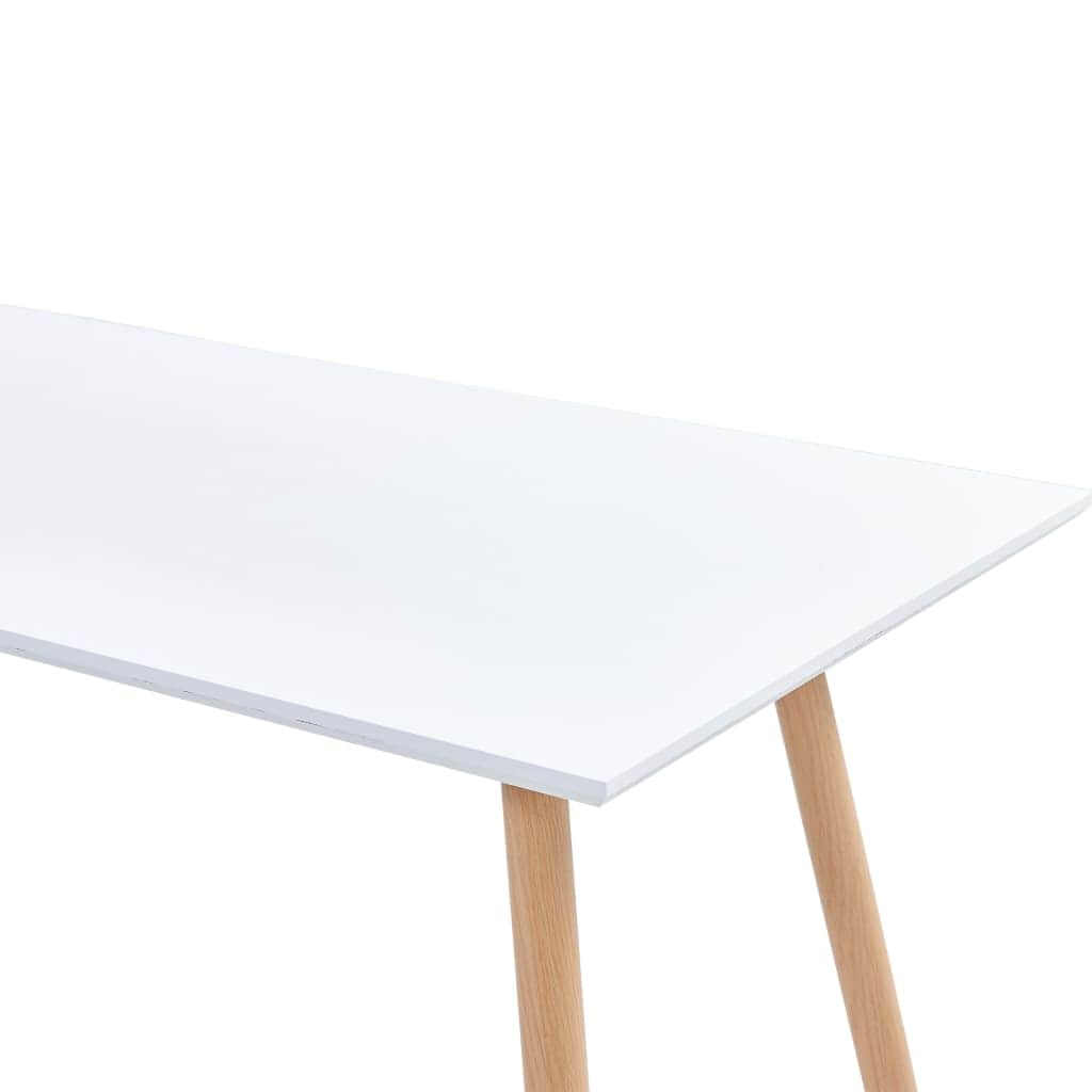 Dining Table White & Oak MDF