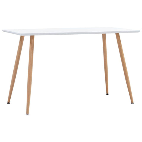 Dining Table White & Oak MDF