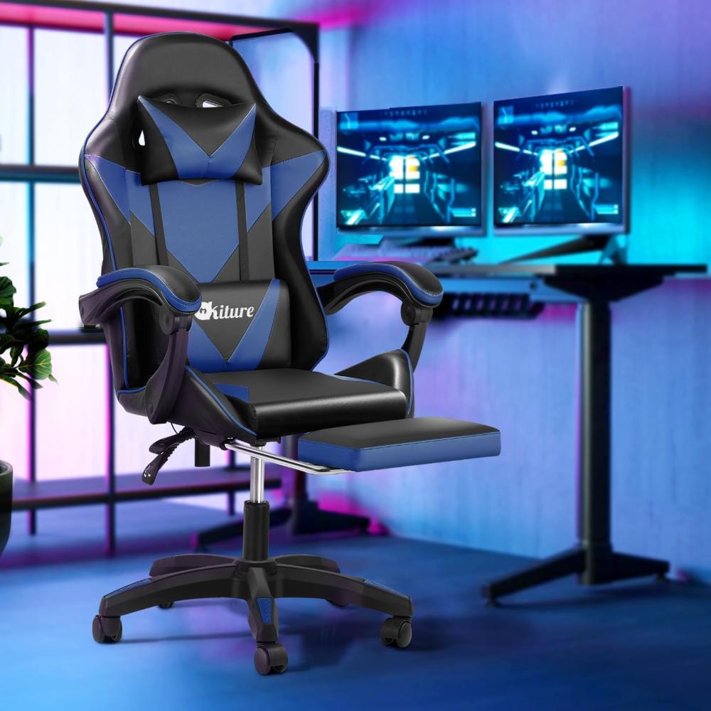 Discover the Gaming Throne with Built-in Massage and 135° Recline Black\Blue\Red