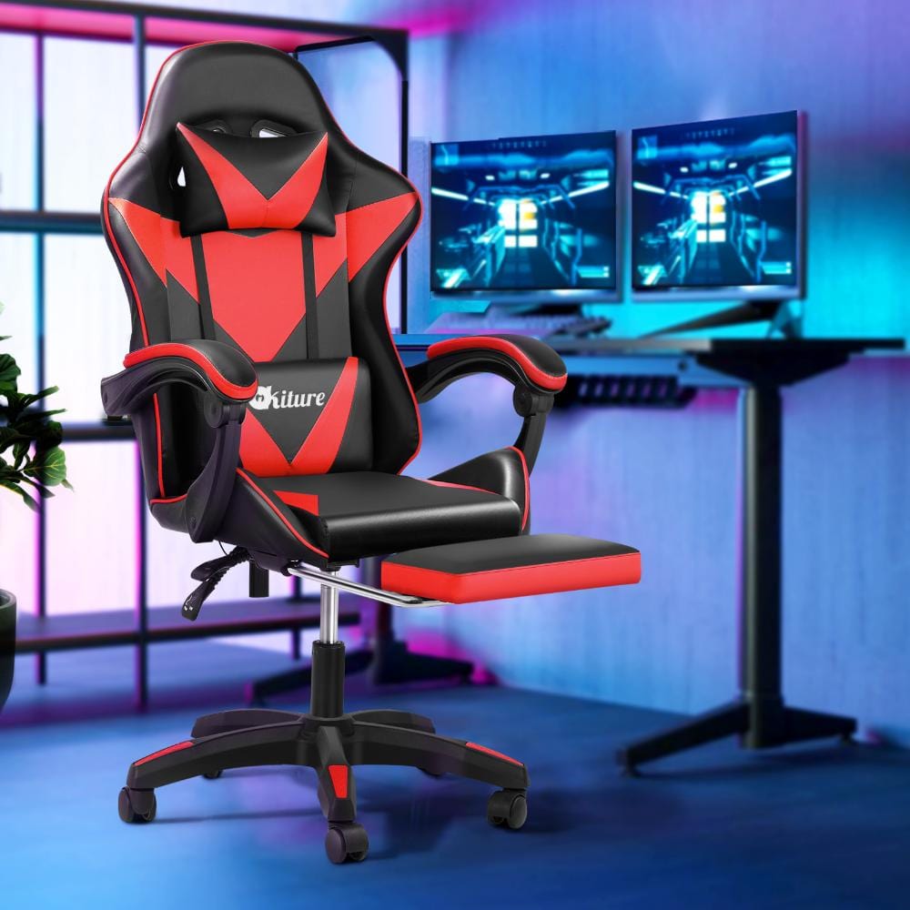 Discover the Gaming Throne with Built-in Massage and 135° Recline Black\Blue\Red