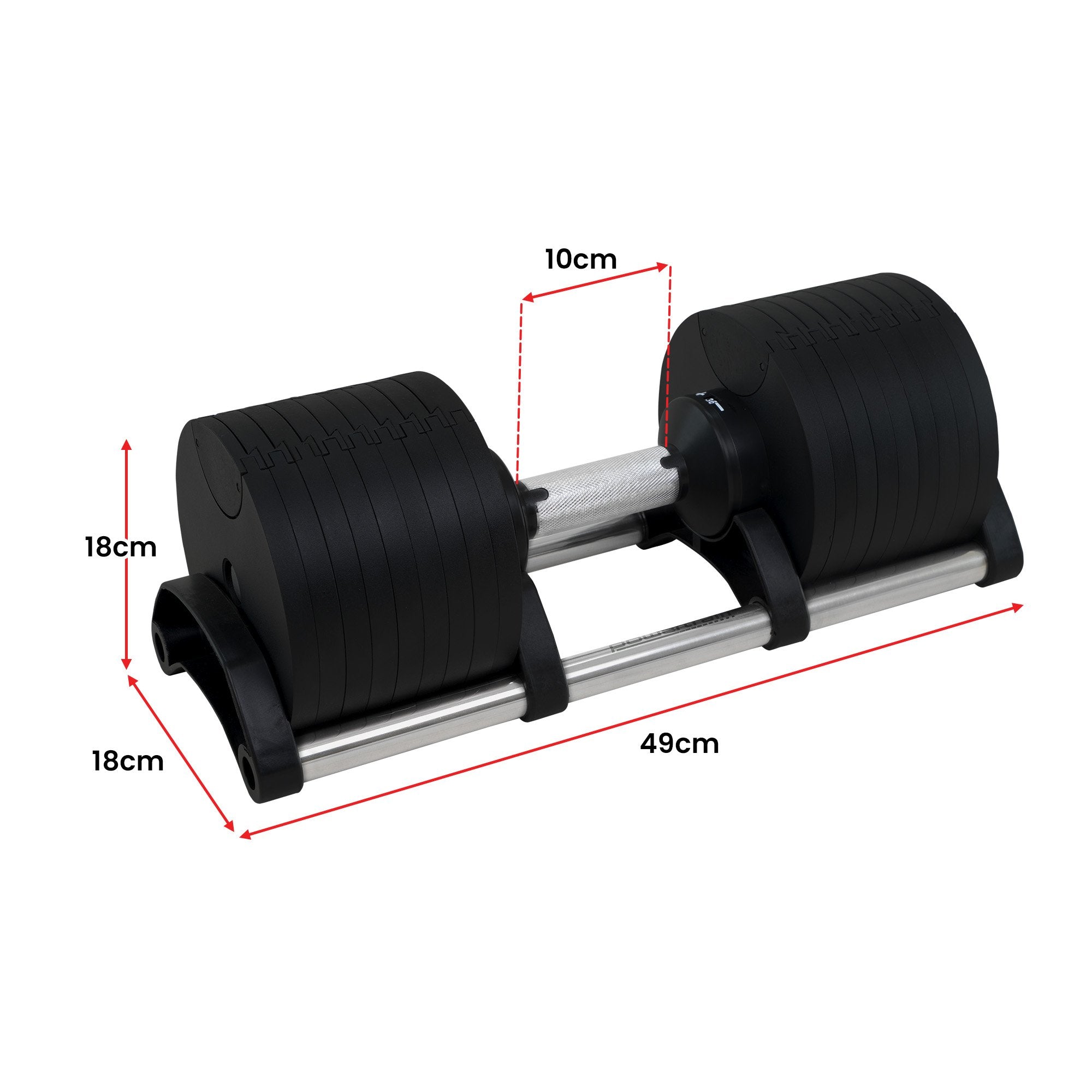 Eon Dial-Up Adjustable Dumbbell with 36KG Weight Capacity