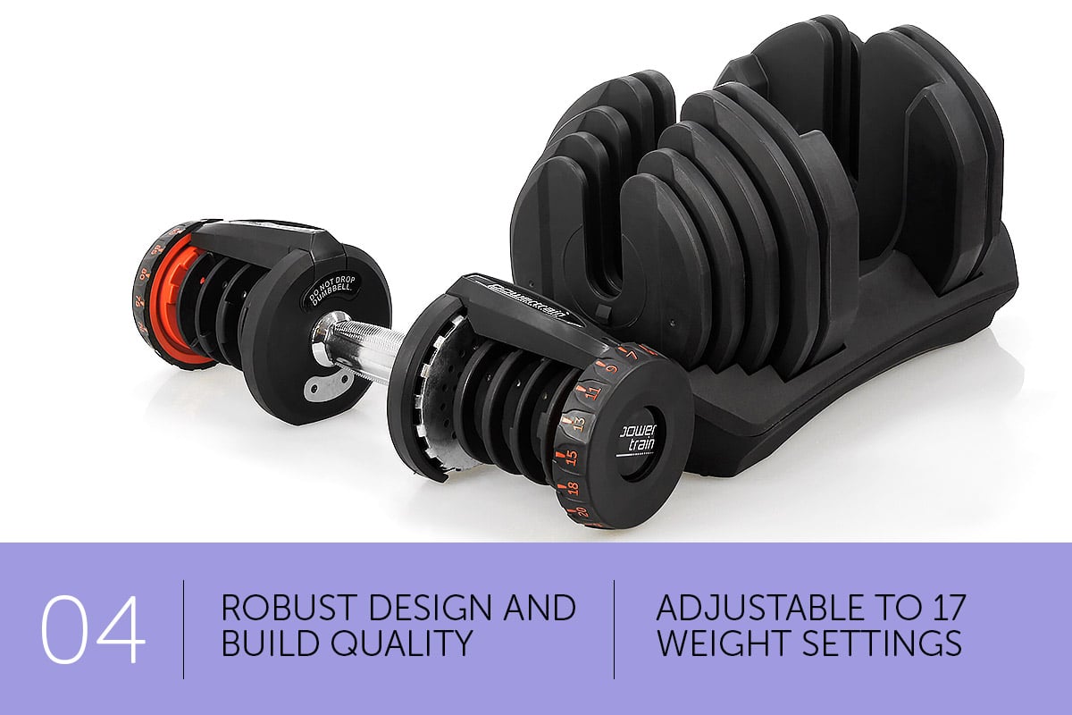 2x 40kg Adjustable Dumbbells Home Gym Set