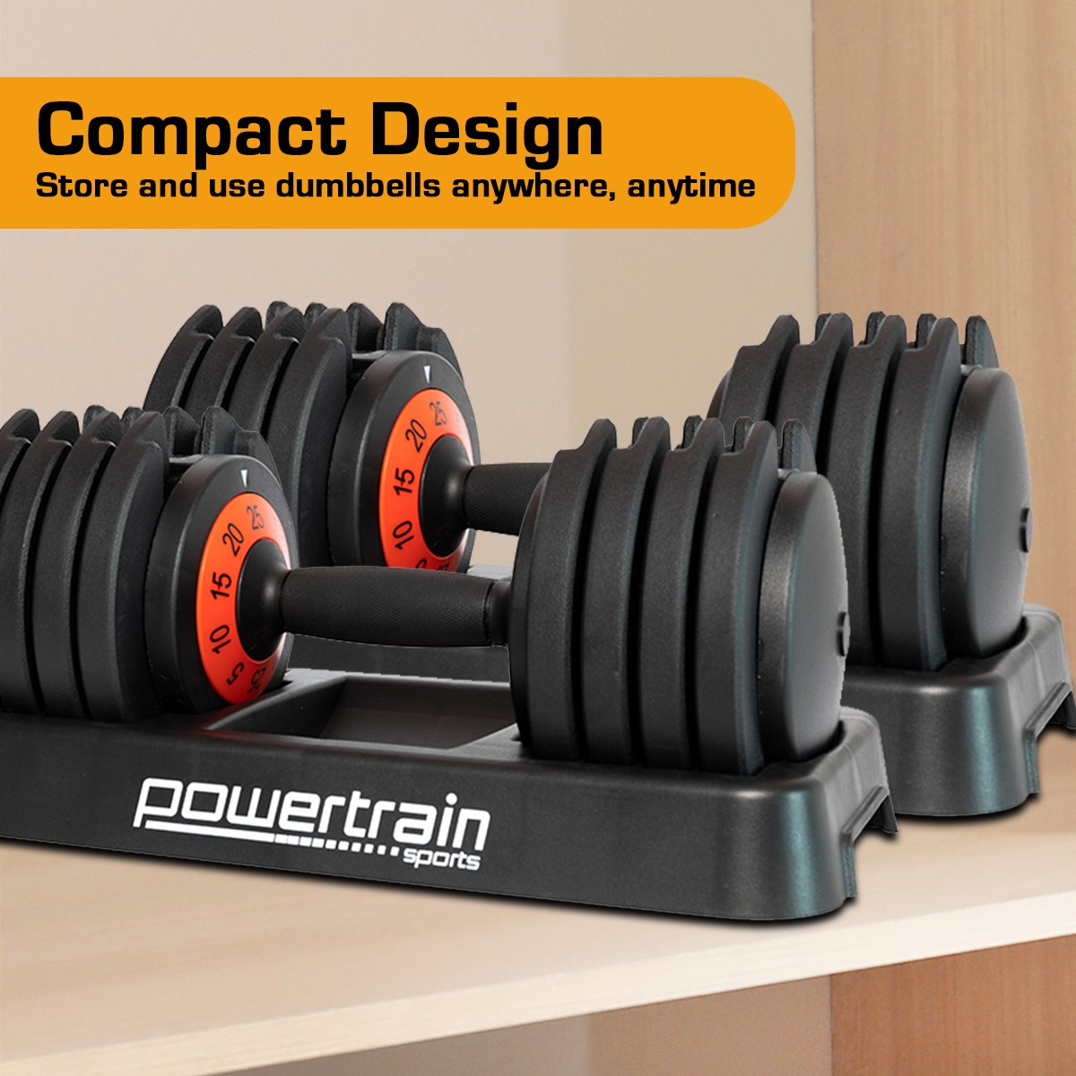 Pro Adjustable Dumbbell Set - 50kg