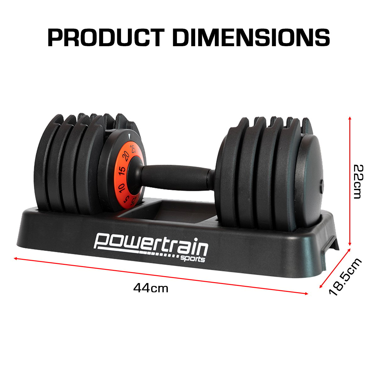 Pro Adjustable Dumbbell Weights- 25kg