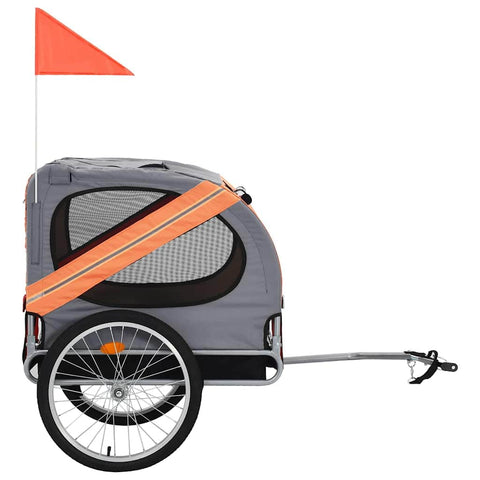 Dog Bike Trailer Orange and Brown