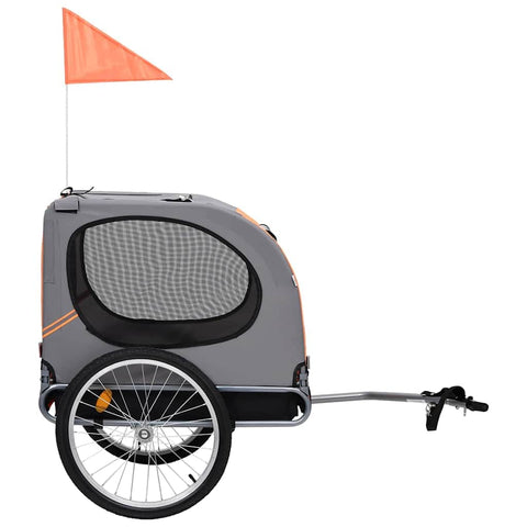 Dog Bike Trailer Orange and Brown