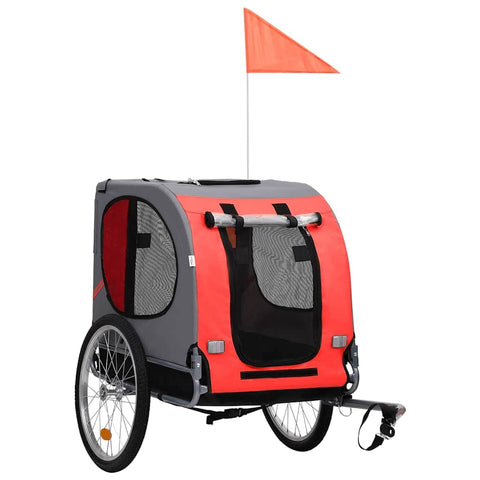 Dog Bike Trailer Red and Black