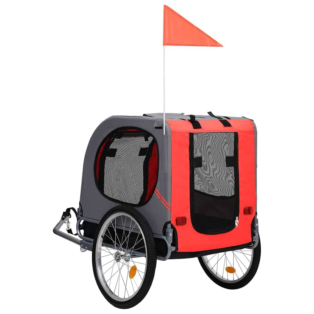 Dog Bike Trailer Red and Black