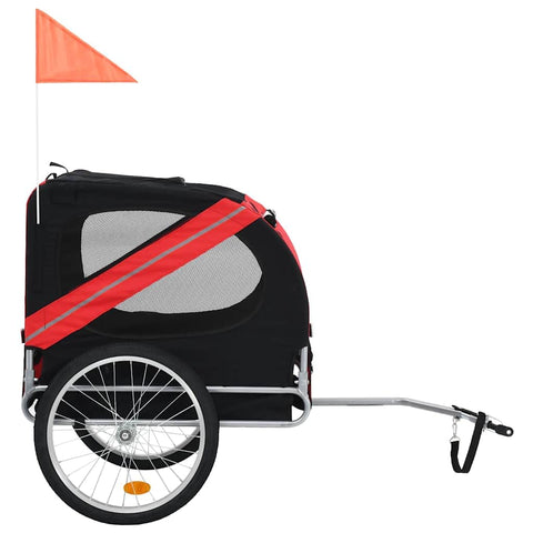 Dog Bike Trailer Red and Black