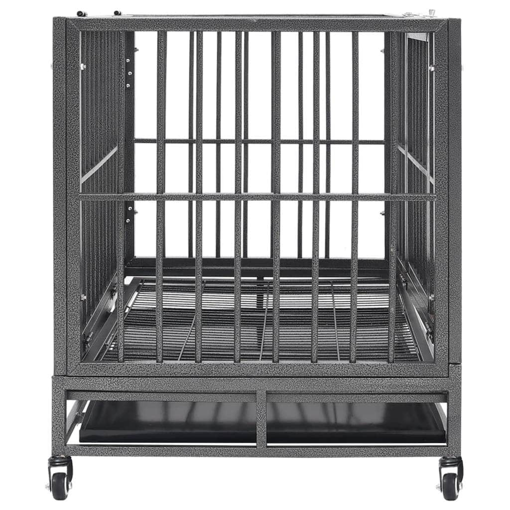 Dog Cage With Wheels Steel