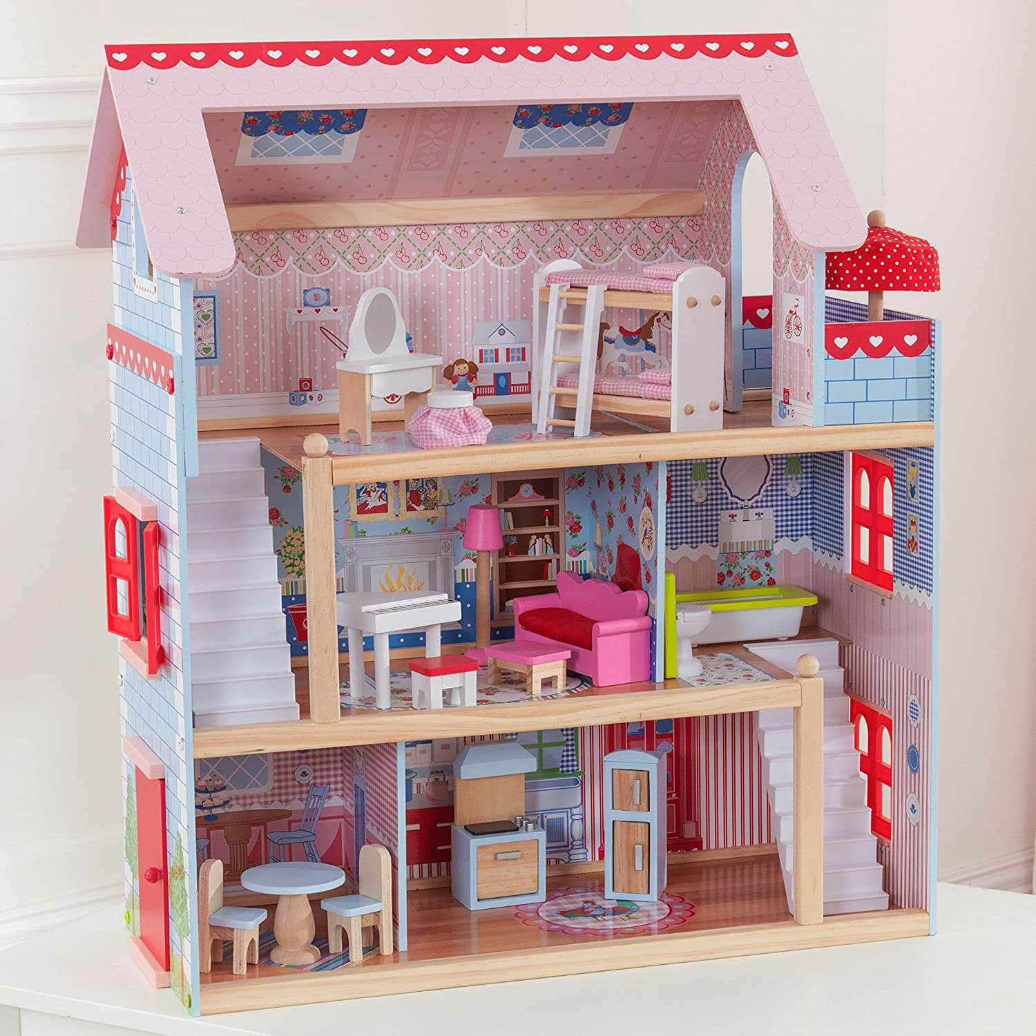 Doll Cottage With Furniture For Kids (Model 1)