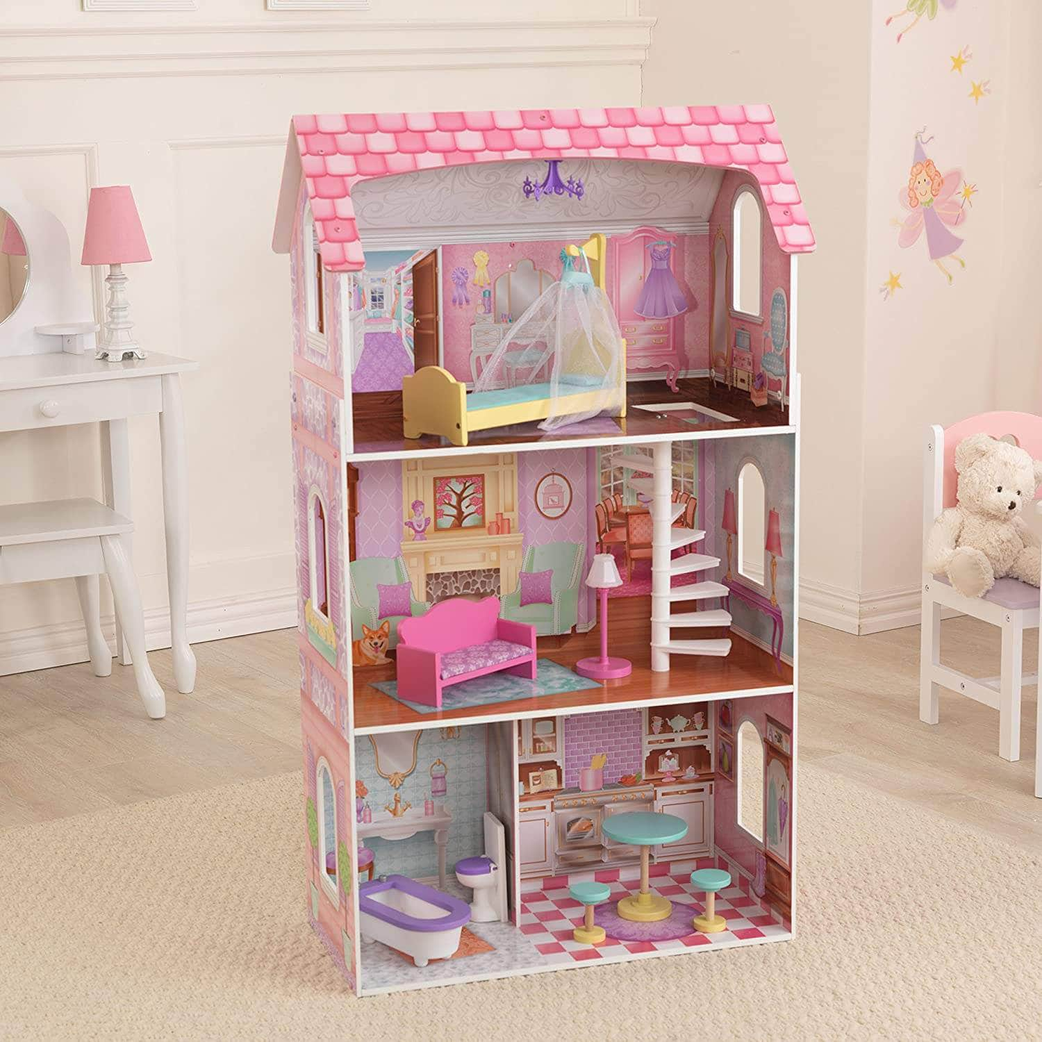 Dollhouse With Furniture For Kids 110 X 65 X 33 Cm (Model 2)